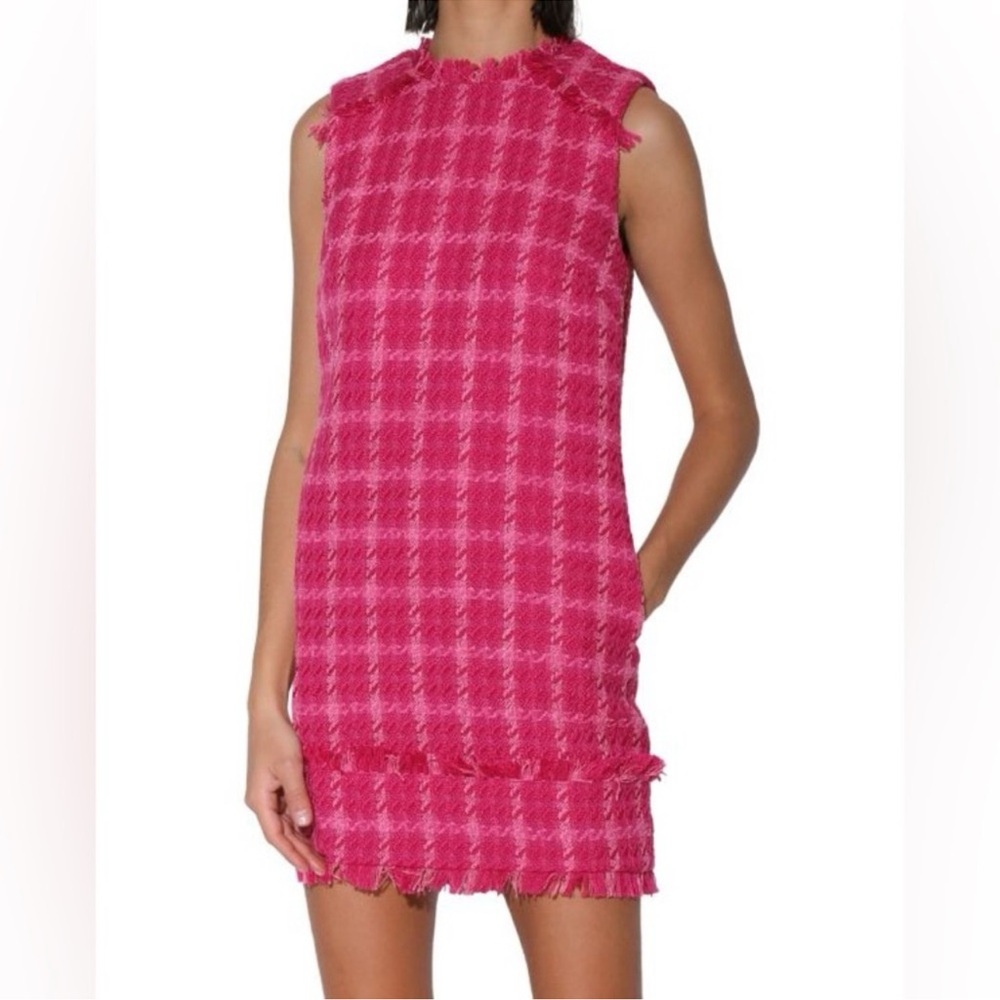 Walter Baker Magenta Tweed Mini Dress